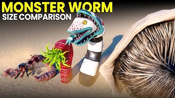 Monster Worm & Sandworm Size Comparison | GOD WORM VS DUNE