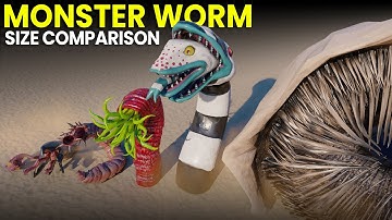 Monster Worm & Sandworm Size Comparison | GOD WORM VS DUNE