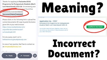 Selected for Next Round Meaning? | How to Solve Incorrect Document Issue  | Buddy4Study
