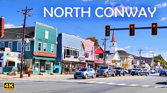 Autumn in NORTH CONWAY New Hampshire Walking Tour 2025 Fall Foliage in New England | 4K