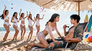 Poor boy saves 7 beauties on an island, becomes their companion, girls fight nightly for him!
