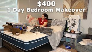 DIY Bedroom Makeover on a $400 Budget / Renter Friendly No Demo! Small Bedroom Decorating Ideas