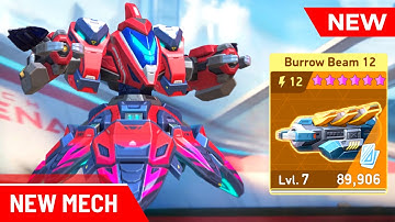 New Mech BLIZZFROST & New Weapon BURROW BEAM 12 - Mech Arena 