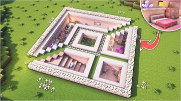 ⛏️ 마인크래프트 너무 예쁜 벚꽃 지하 땅굴 기지 만들기 :: 야생 건축 강좌 🌸