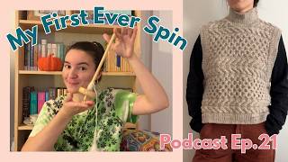 OMG I Spun My First Ever Yarn! Eurus Slipover FO // Knitting Podcast Ep. 21