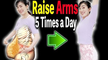 Push Here and Raise Your Arms 5 Times a Day to Flatten Your Belly
