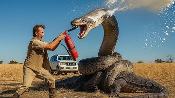 Komodo Dragon Saved from a Colossal Mutant Python 🐍