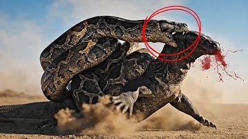 Giant Monitor Lizards Surround Injured Buffalo — Watch the Heroic Rescue 🦎⚠️