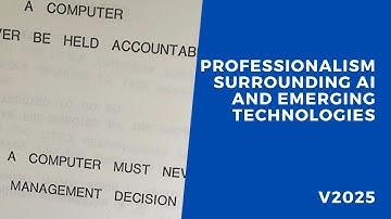Professionalism Surrounding AI and Emerging Technologies v2025