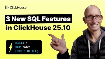 New SQL features in ClickHouse 25.10