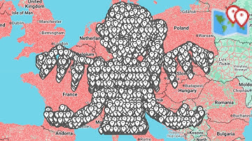 Bad Apple in GeoGuessr map editor (map-making.app)