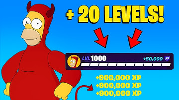 NEW BEST *NO TIMER* FORTNITE XP MAP to FARM & LEVEL UP FAST in SEASON SIMPSONS ! (875,000!)