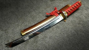 Forging the Tanto sword from a broken metal file - Forging swords