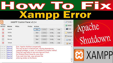 How To Fix Apache Shutdown Unexpectedly in Xampp -#Xampp #Error Solution #windows11 #windows #fix