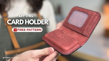 DIY Your Tutorial: Making a Folded Leather Card Holder[FREE Pattern]