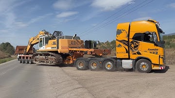 Transporting The Liebherr 964 & Cat 336 Excavators - Fasoulas Heavy Transports 4k